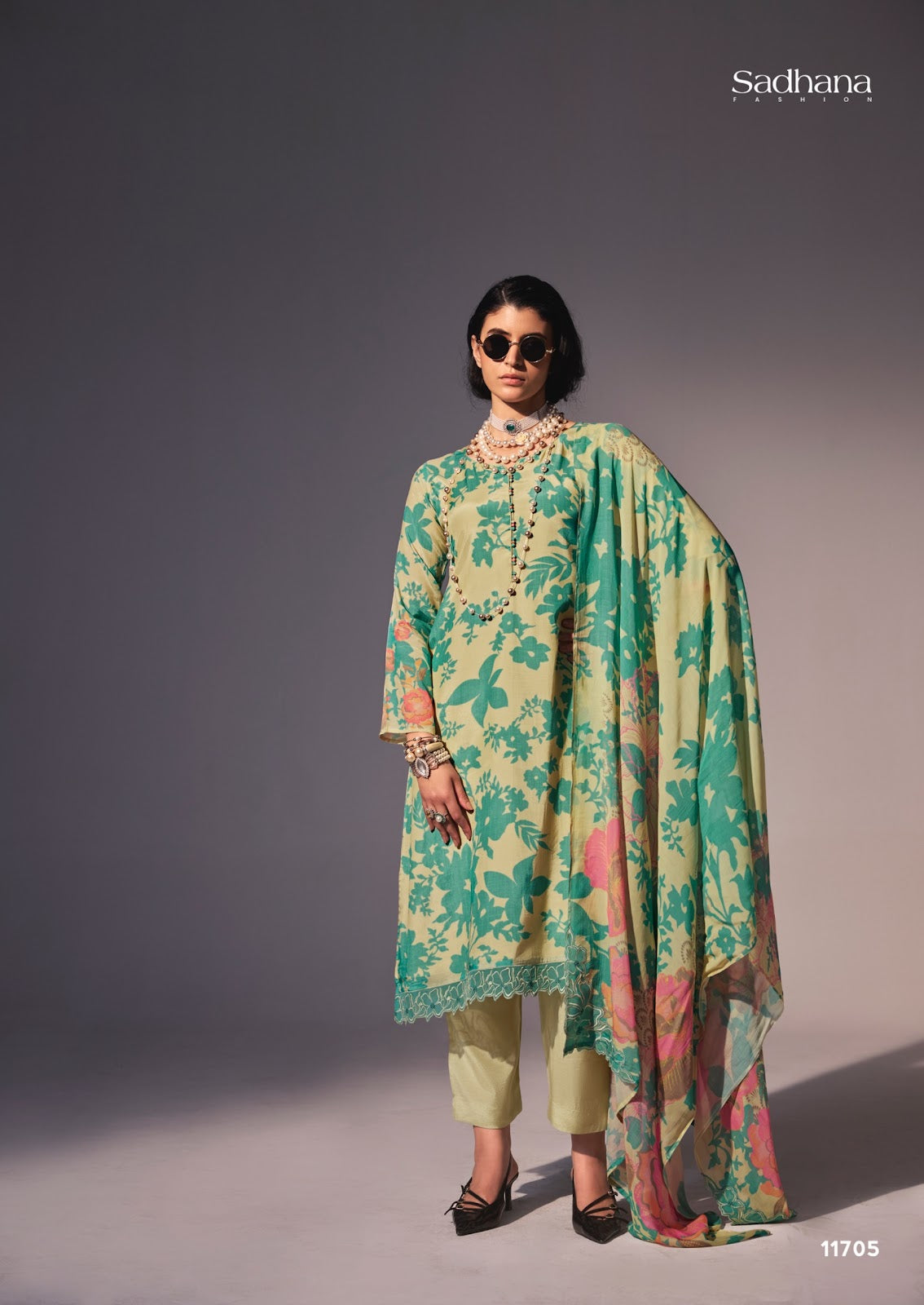 Nimri Sadhana Bemberg Muslin Pant Style Suits Wholesaler