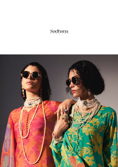 Nimri Sadhana Bemberg Muslin Pant Style Suits Wholesaler