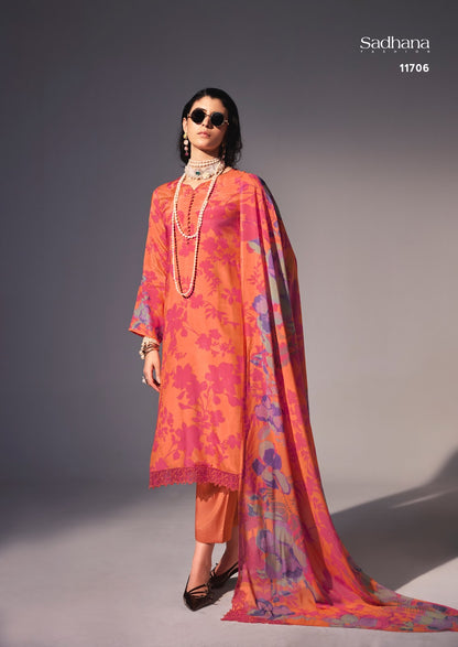 Nimri Sadhana Bemberg Muslin Pant Style Suits Wholesaler