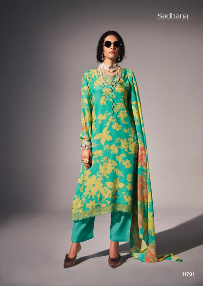 Nimri Sadhana Bemberg Muslin Pant Style Suits Wholesaler