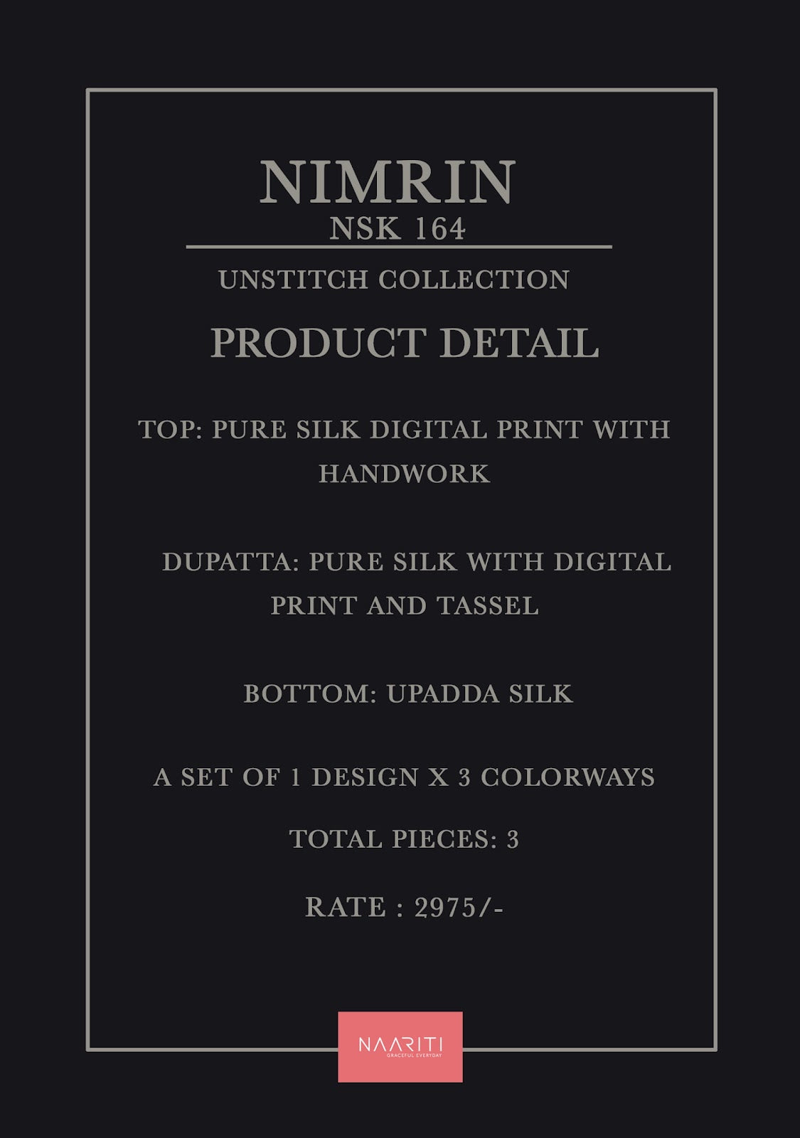 Nimrin 164 Naariti Silk Pant Style Suits Manufacturer Ahmedabad