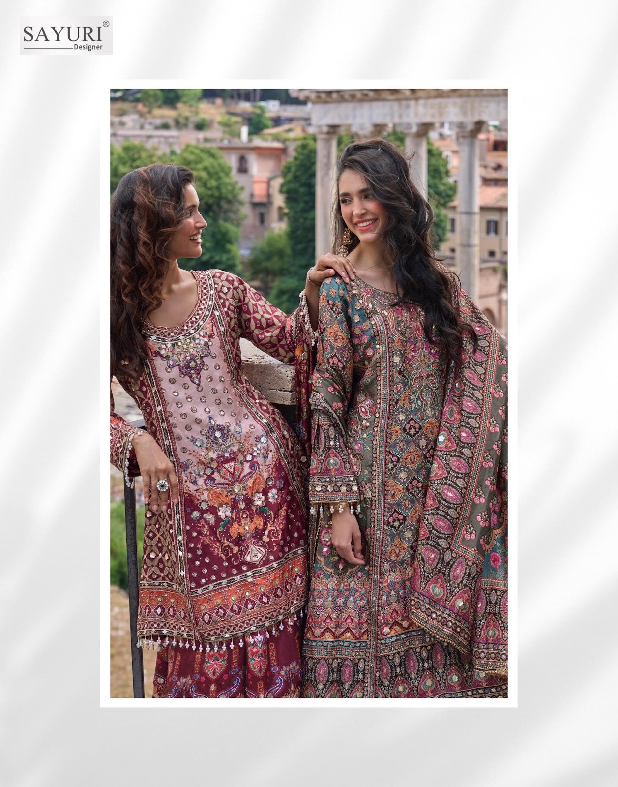 Nimrit Sayuri Natural Crape Readymade Plazzo Style Suits Manufacturer India