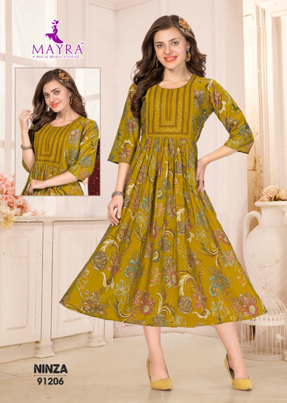 Ninza Mayra Vetican Anarkali Kurtis Wholesaler Gujarat