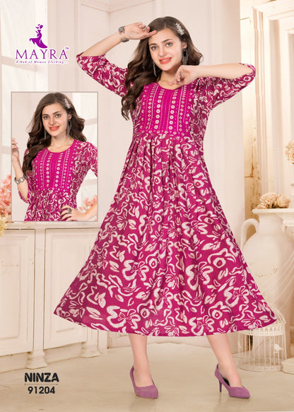Ninza Mayra Vetican Anarkali Kurtis Wholesaler Gujarat