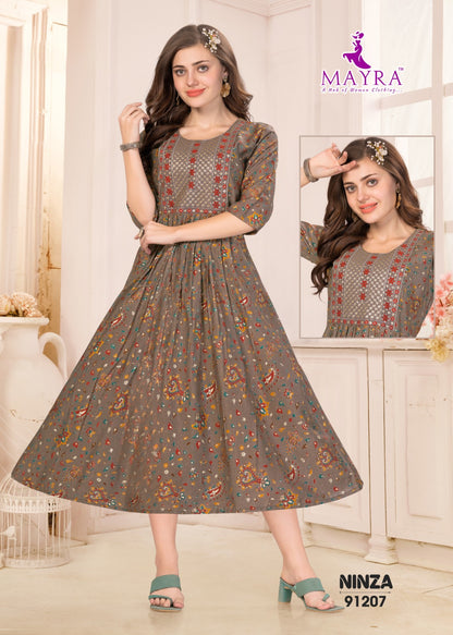 Ninza Mayra Vetican Anarkali Kurtis Wholesaler Gujarat