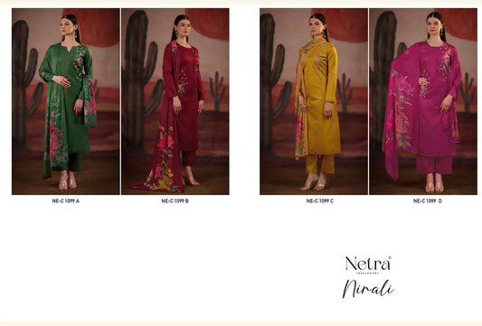 nirali netra premium cotton pant style suits supplier india
