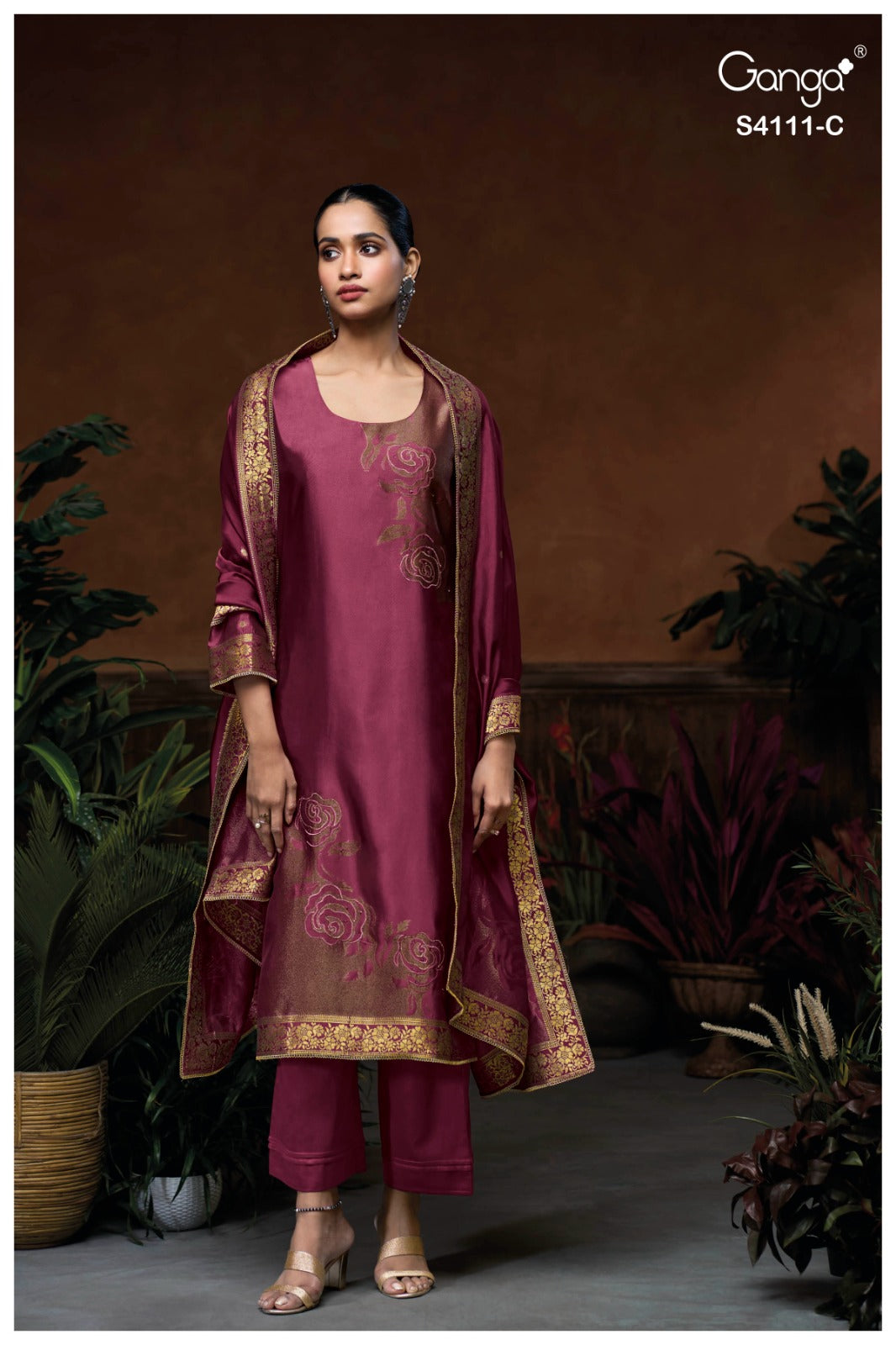 Niraya 4111 Ganga Pure Viscose Pant Style Suits Supplier India