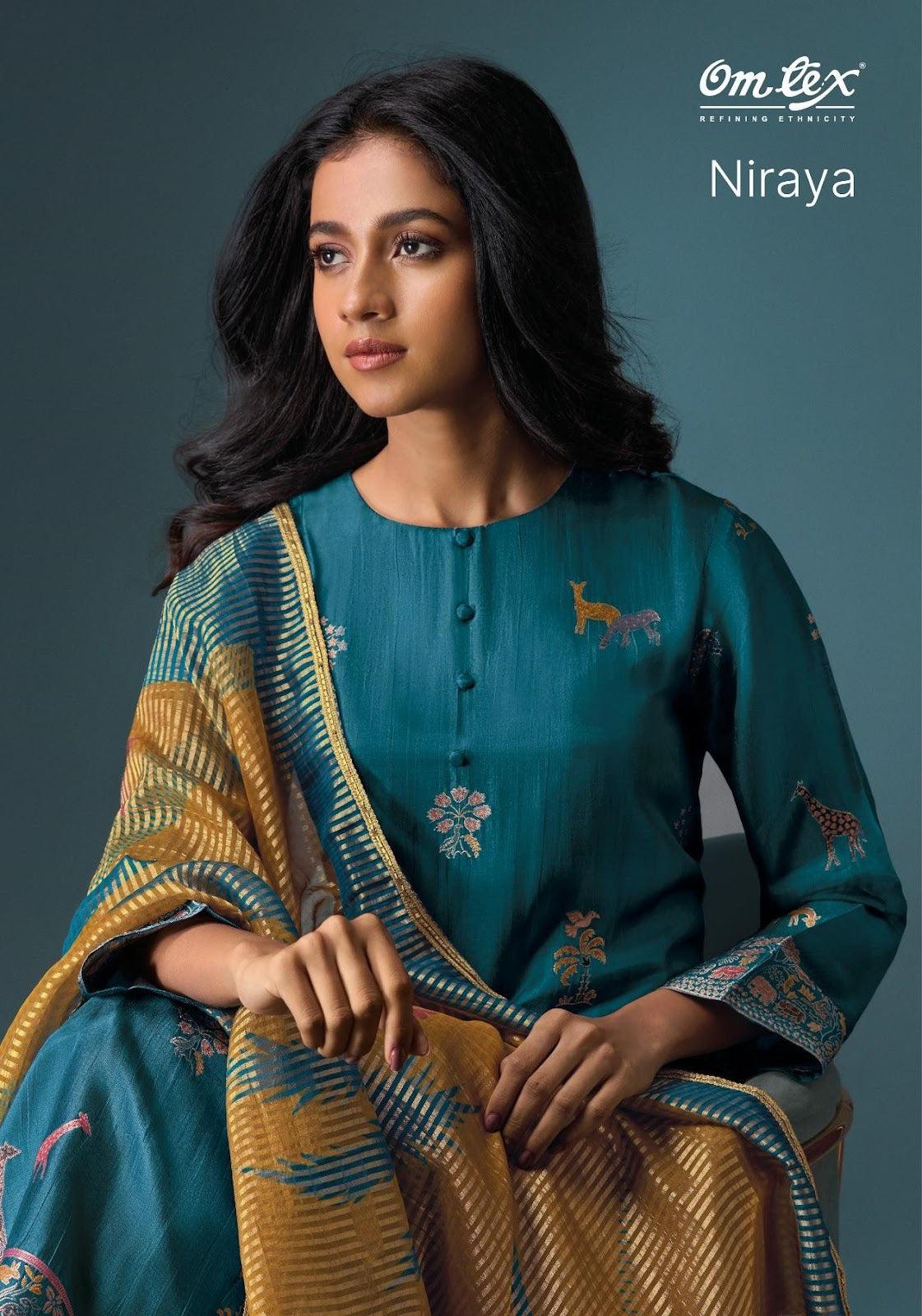Niraya Omtex Silk Pant Style Suits Supplier Gujarat