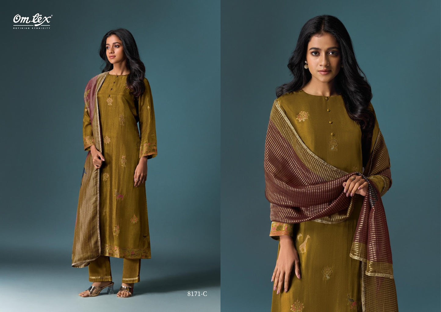Niraya Omtex Silk Pant Style Suits Supplier Gujarat