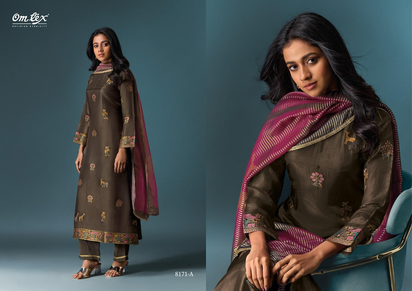 Niraya Omtex Silk Pant Style Suits Supplier Gujarat