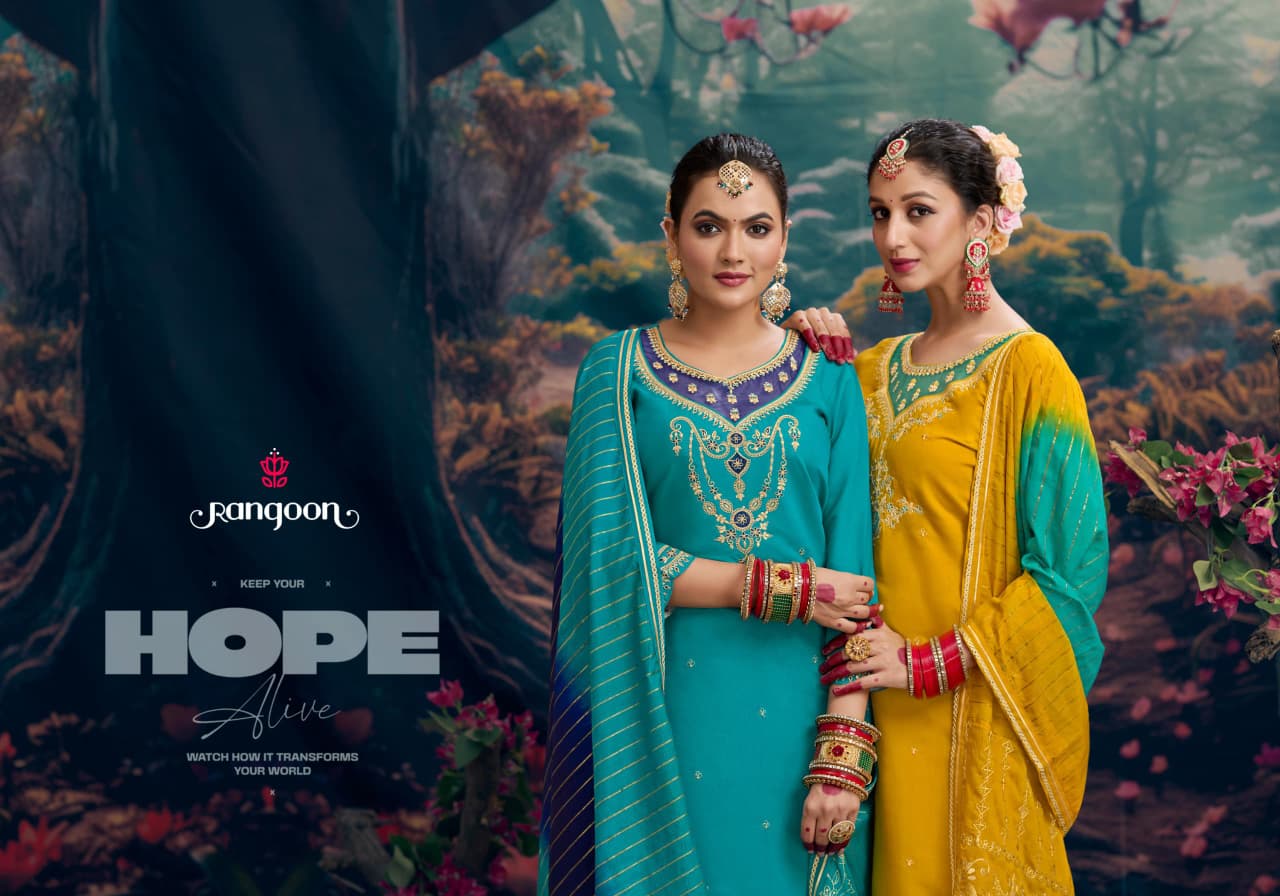 Nirja Rangoon Silk Readymade Pant Style Suits Manufacturer Ahmedabad