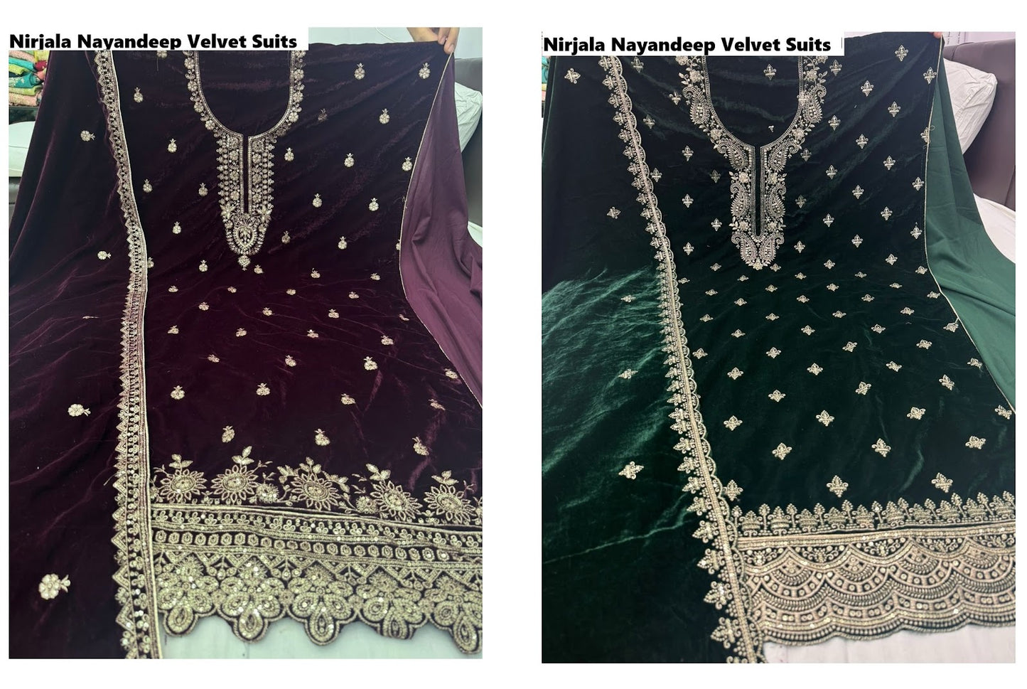 Nirjala Nayandeep Velvet Suits Wholesaler Ahmedabad