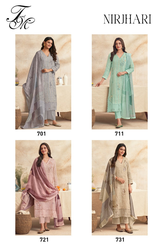 Nirjhari Tm Linen Pant Style Suits Wholesaler Gujarat