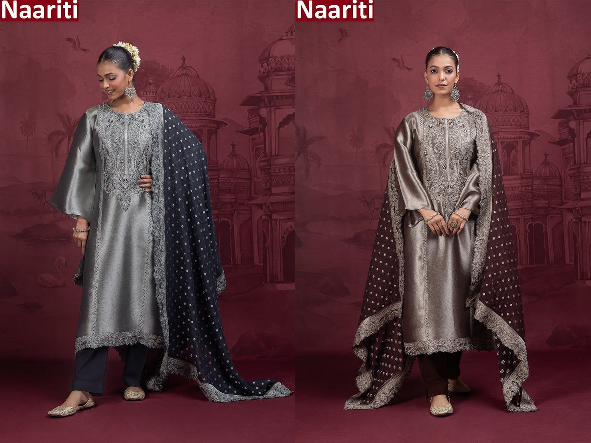 Nirkim 2875 Naariti Silk Pant Style Suits Exporter Gujarat