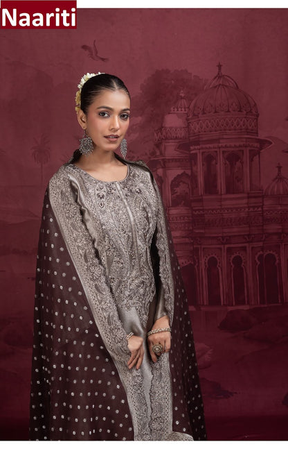 Nirkim 2875 Naariti Silk Pant Style Suits Exporter Gujarat