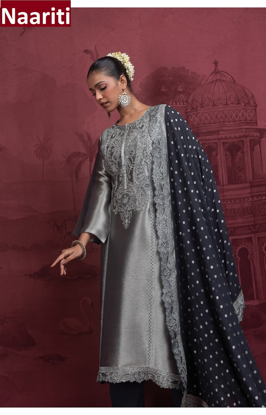 Nirkim 2875 Naariti Silk Pant Style Suits Exporter Gujarat