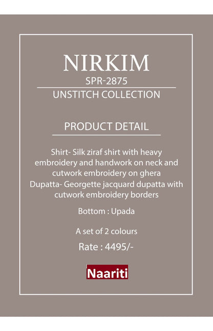 Nirkim 2875 Naariti Silk Pant Style Suits Exporter Gujarat