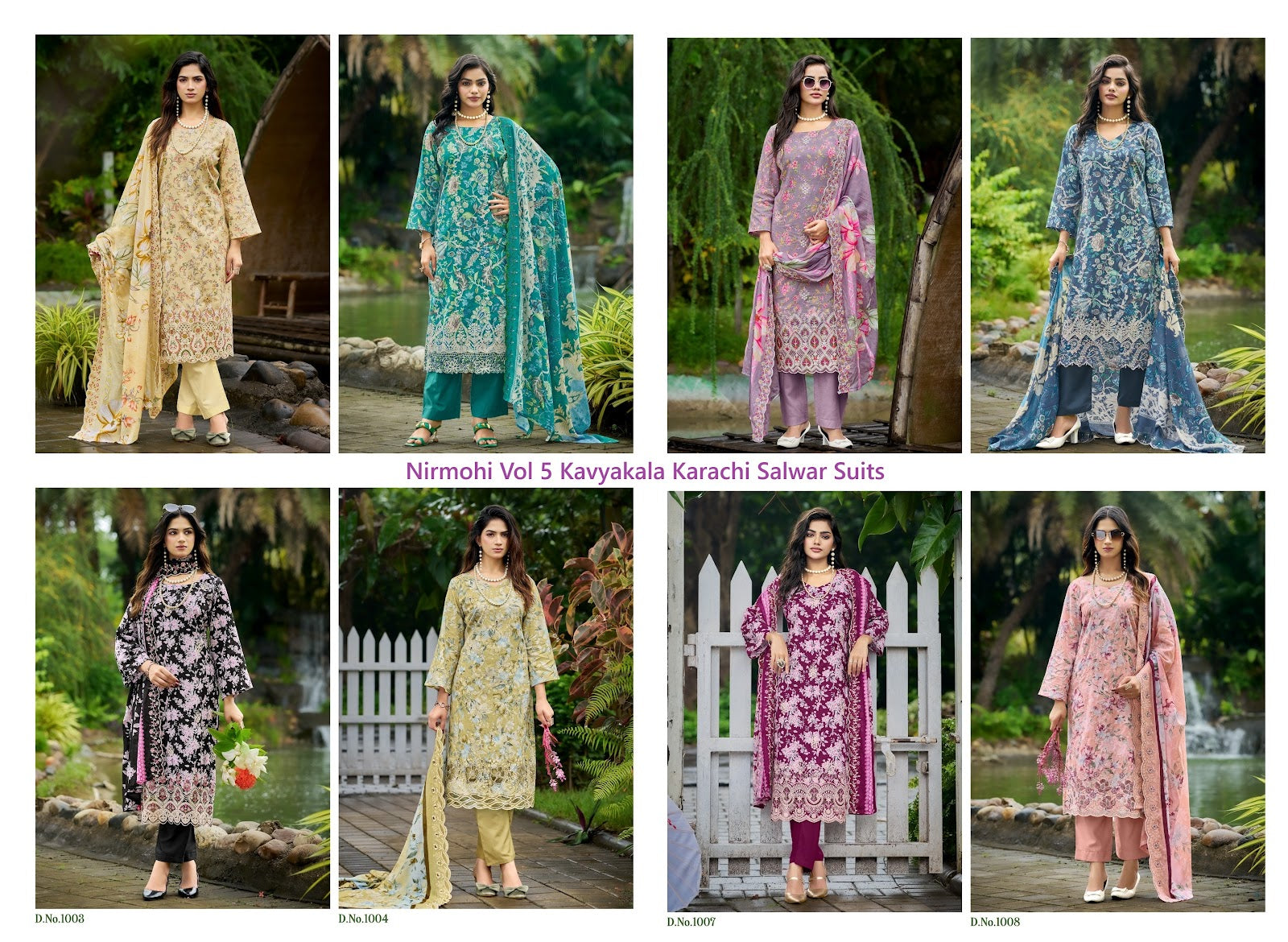 Nirmohi Vol 5 Kavyakala Lawn Cotton Karachi Salwar Suits Wholesaler Ahmedabad