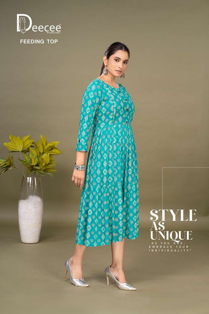 Nirosa Deecee Rayon Feeding Kurtis Wholesaler Gujarat