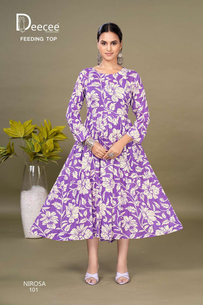 Nirosa Deecee Rayon Feeding Kurtis Wholesaler Gujarat