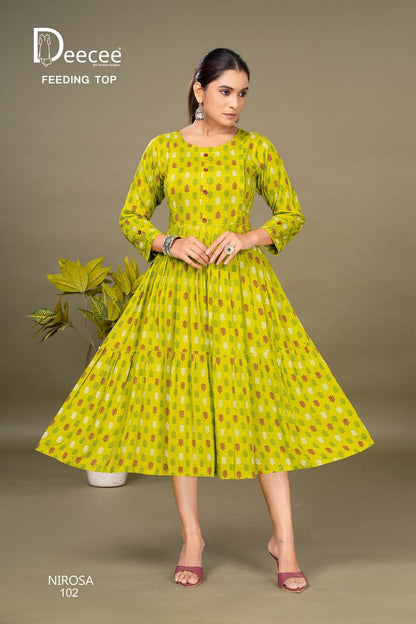Nirosa Deecee Rayon Feeding Kurtis Wholesaler Gujarat