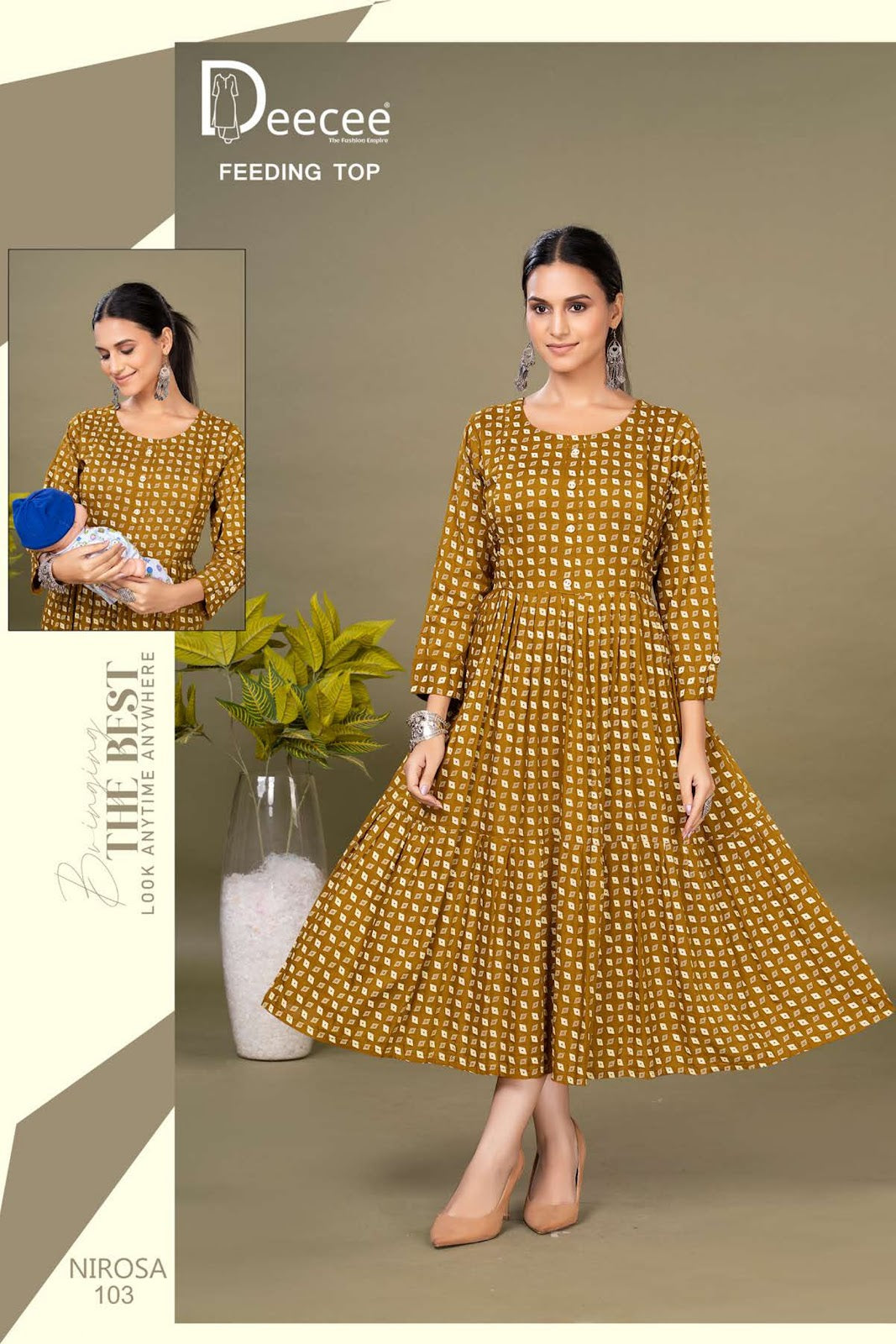 Nirosa Deecee Rayon Feeding Kurtis Wholesaler Gujarat