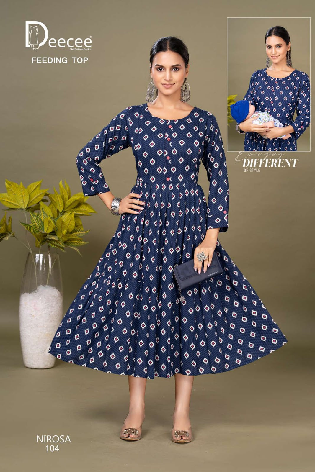 Nirosa Deecee Rayon Feeding Kurtis Wholesaler Gujarat