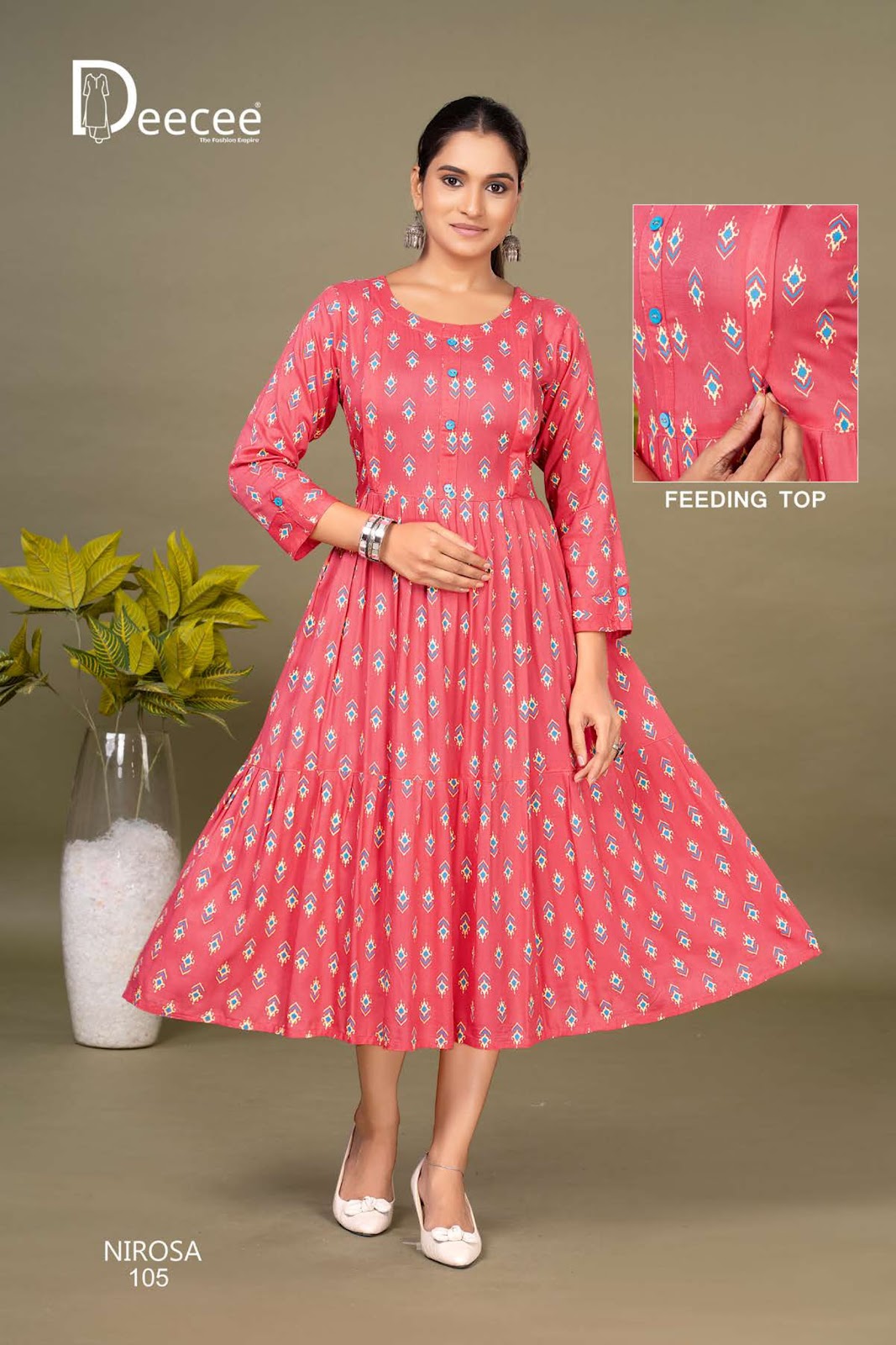 Nirosa Deecee Rayon Feeding Kurtis Wholesaler Gujarat
