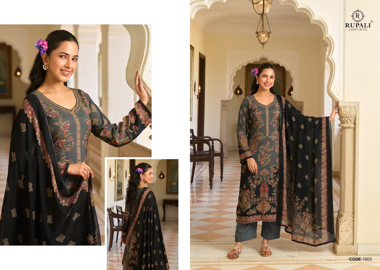 Nirva Rupali Viscose Muslin Pant Style Suits Exporter Gujarat