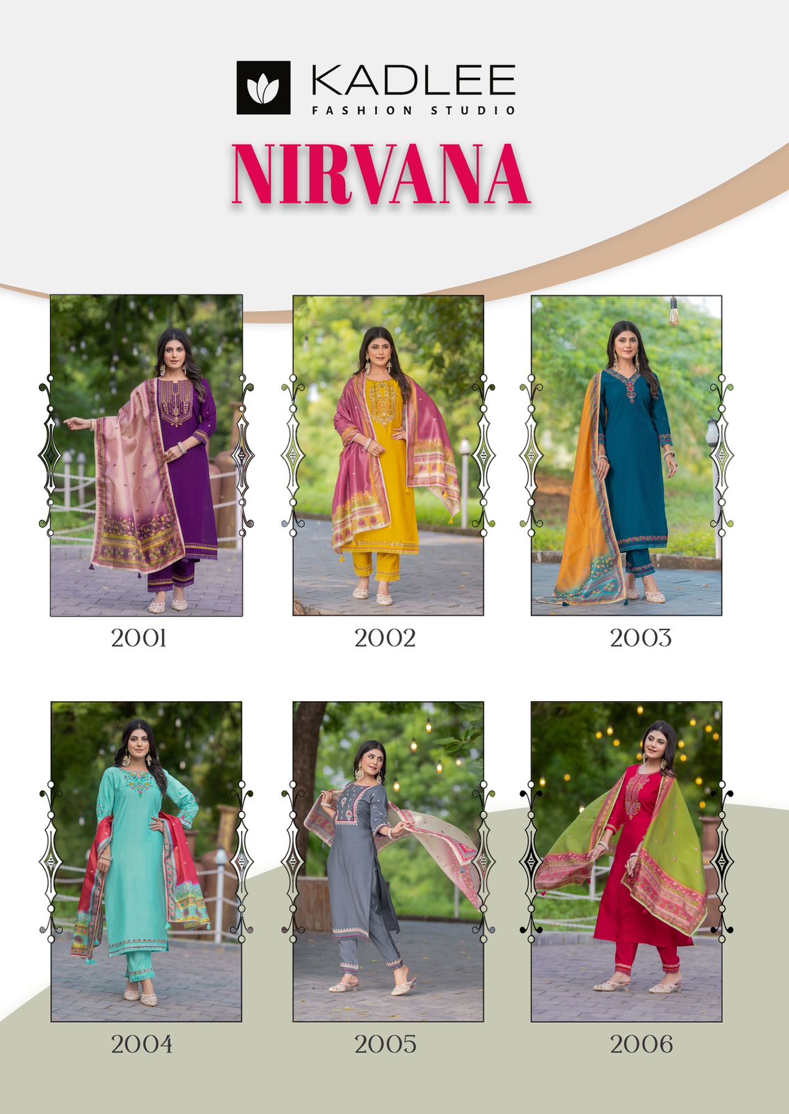 Nirvana Kadlee Viscose Readymade Pant Style Suits Exporter Ahmedabad