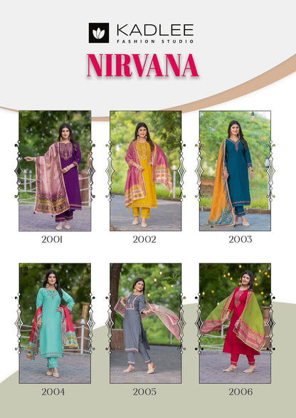 Nirvana Kadlee Viscose Readymade Pant Style Suits Exporter Ahmedabad