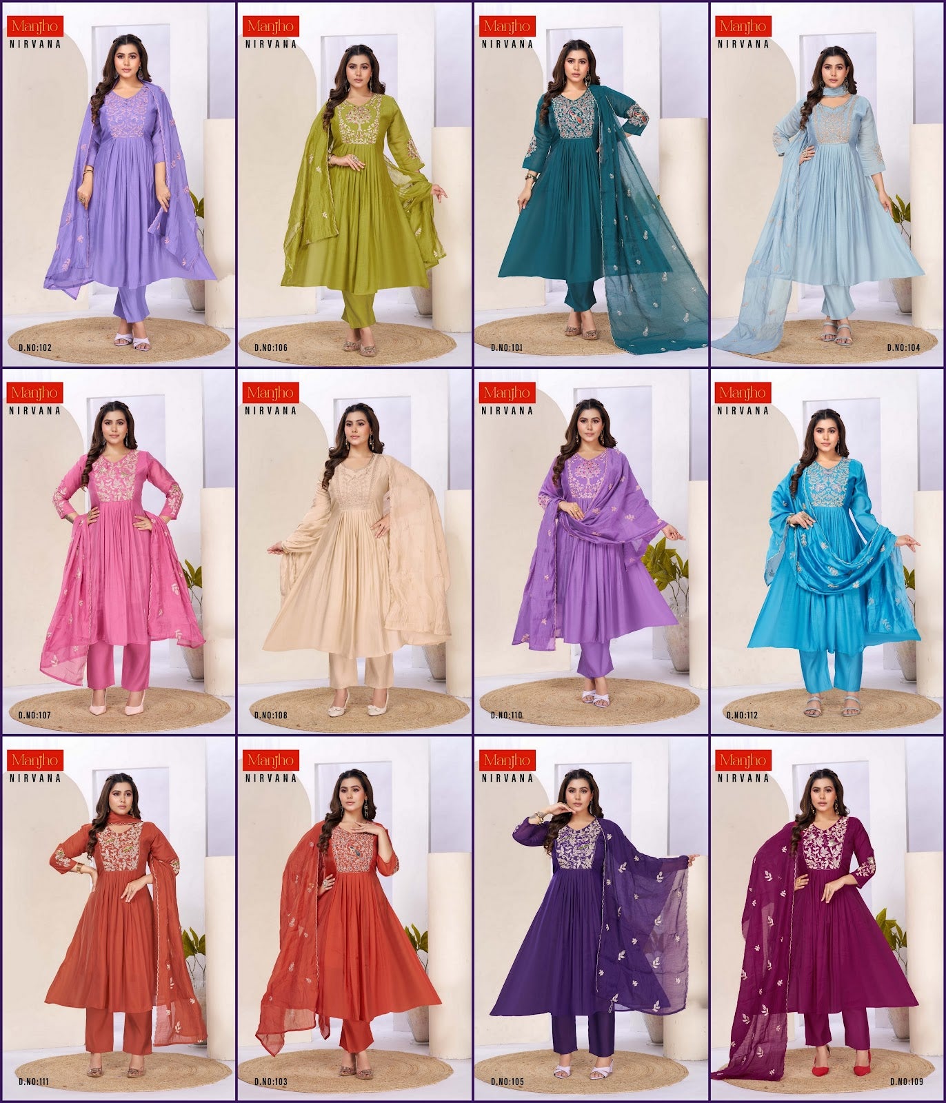 Nirvana Manjho Chanderi Readymade Anarkali Suits Manufacturer