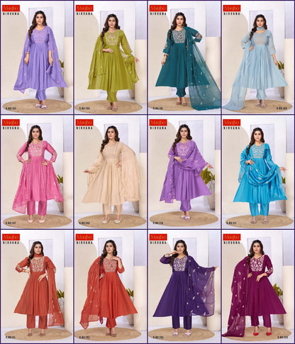 Nirvana Manjho Chanderi Readymade Anarkali Suits Manufacturer