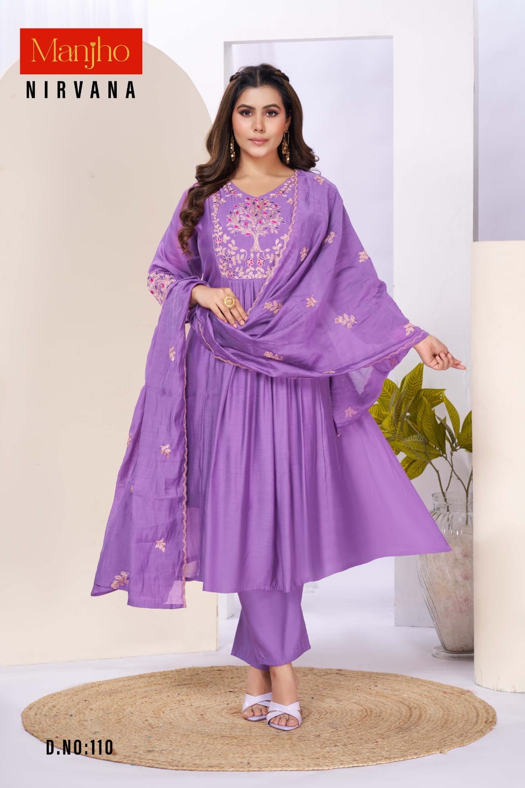 Nirvana Manjho Chanderi Readymade Anarkali Suits Manufacturer