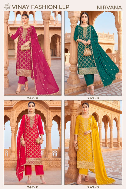 Nirvana Vinay Fashion Llp Chinon Pant Style Suits Manufacturer Gujarat