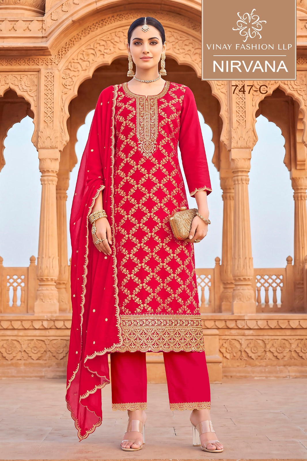 Nirvana Vinay Fashion Llp Chinon Pant Style Suits Manufacturer Gujarat