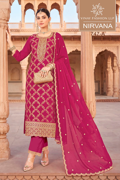 Nirvana Vinay Fashion Llp Chinon Pant Style Suits Manufacturer Gujarat