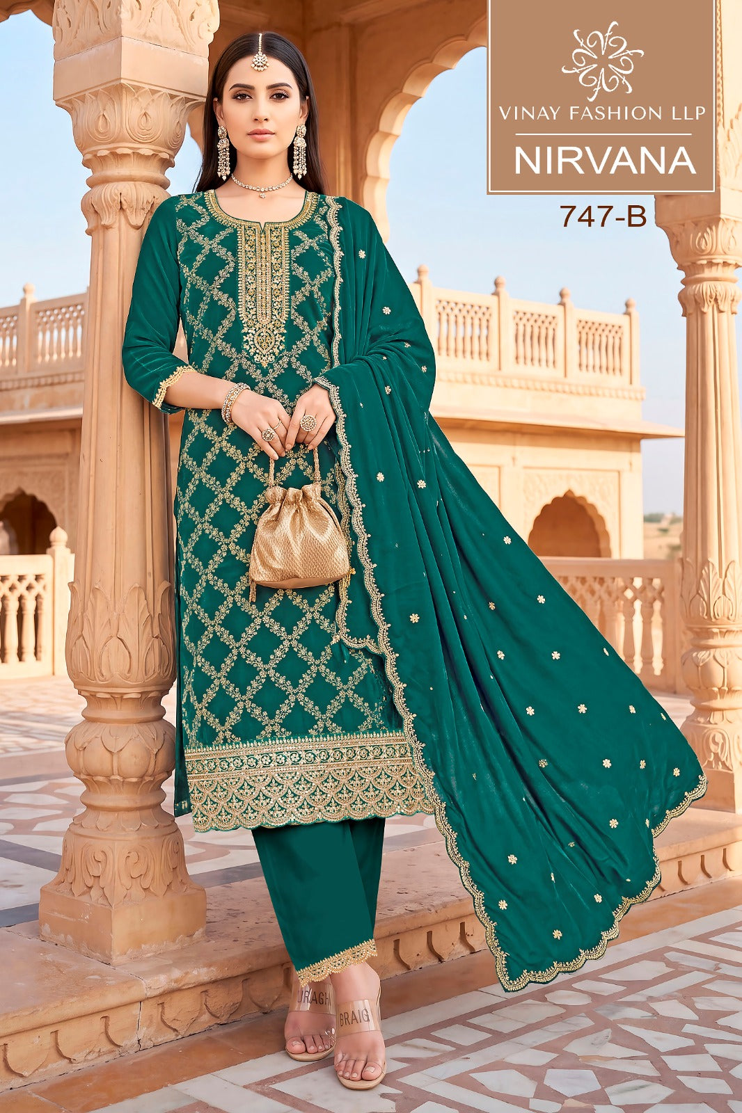 Nirvana Vinay Fashion Llp Chinon Pant Style Suits Manufacturer Gujarat