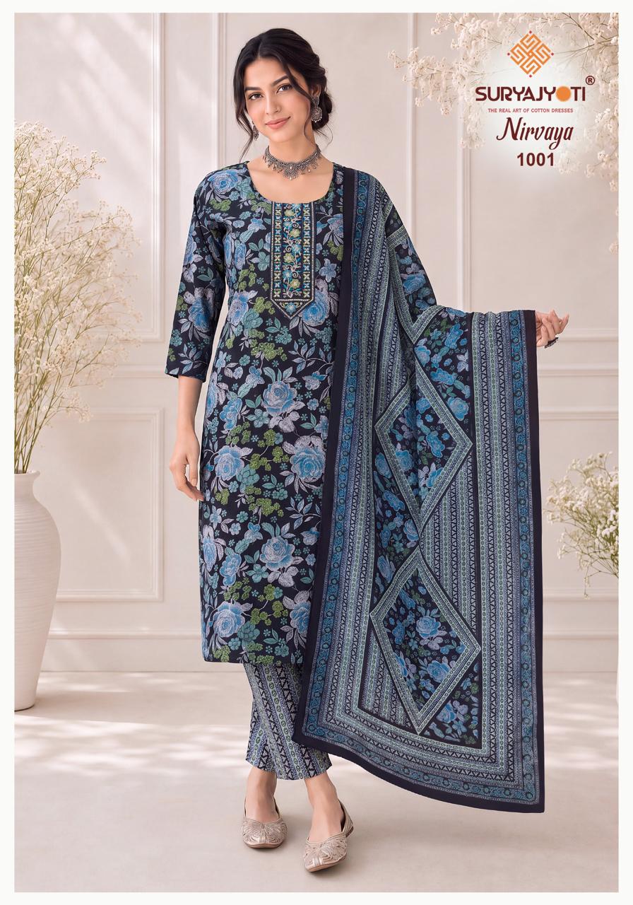 Nirvaya Vol 1 Stitch Suryajyoti Rayon Readymade Pant Style Suits Manufacturer Ahmedabad