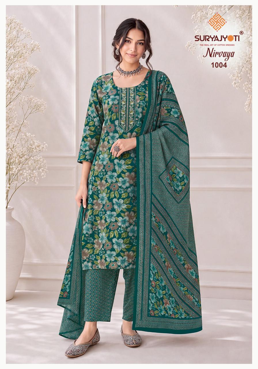 Nirvaya Vol 1 Stitch Suryajyoti Rayon Readymade Pant Style Suits Manufacturer Ahmedabad