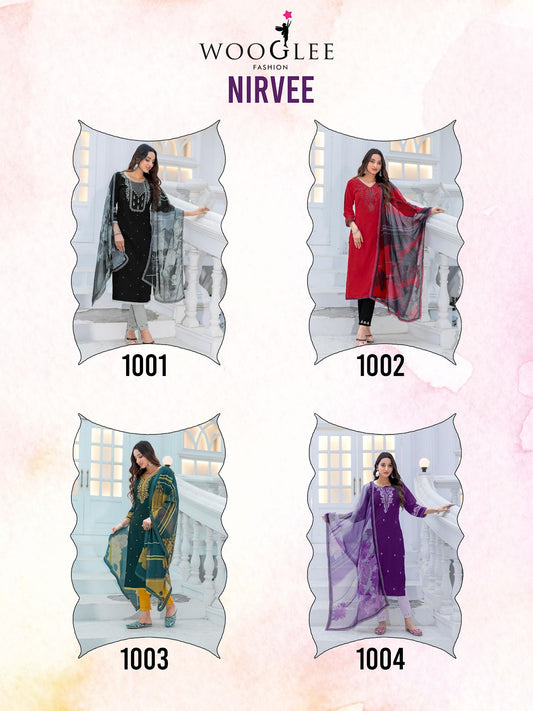 Nirvee Wooglee Modal Readymade Pant Style Suits Exporter India
