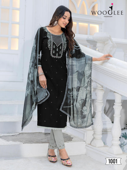 Nirvee Wooglee Modal Readymade Pant Style Suits Exporter India