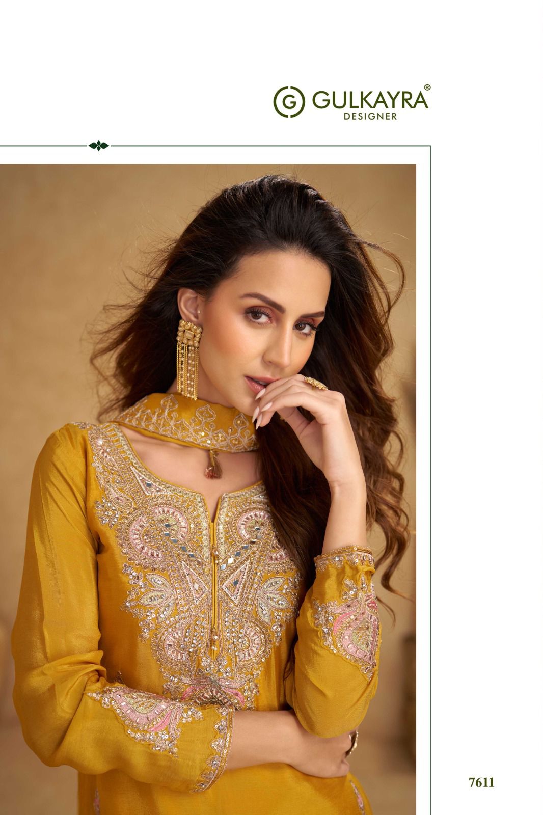 Nirvi Gulkayra Designer Chinnon Readymade Plazzo Style Suits Supplier India