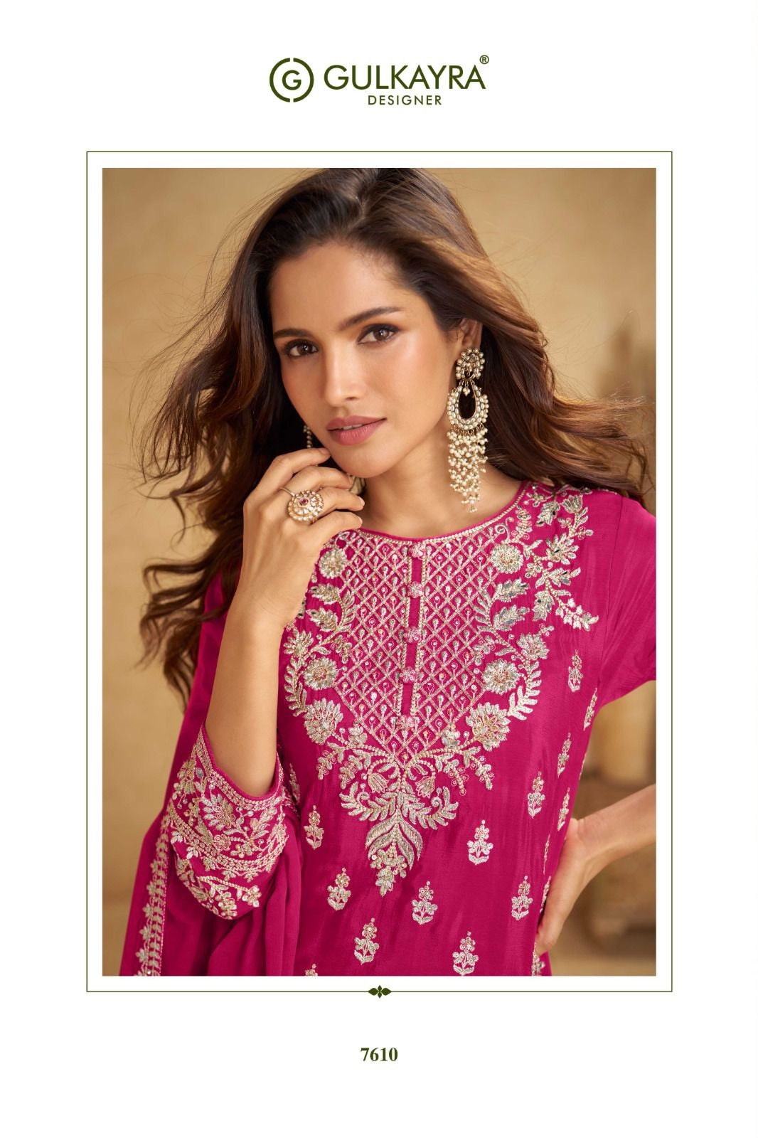 Nirvi Gulkayra Designer Chinnon Readymade Plazzo Style Suits Supplier India