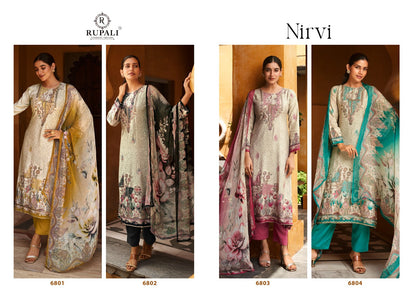 Nirvi Rupali Pure Viscose Muslin Pant Style Suits Wholesale Rate