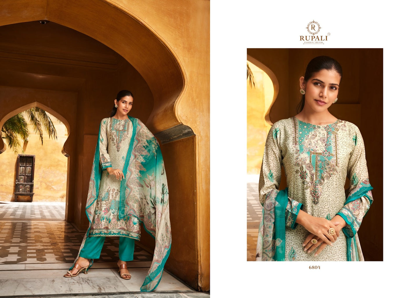 Nirvi Rupali Pure Viscose Muslin Pant Style Suits Wholesale Rate