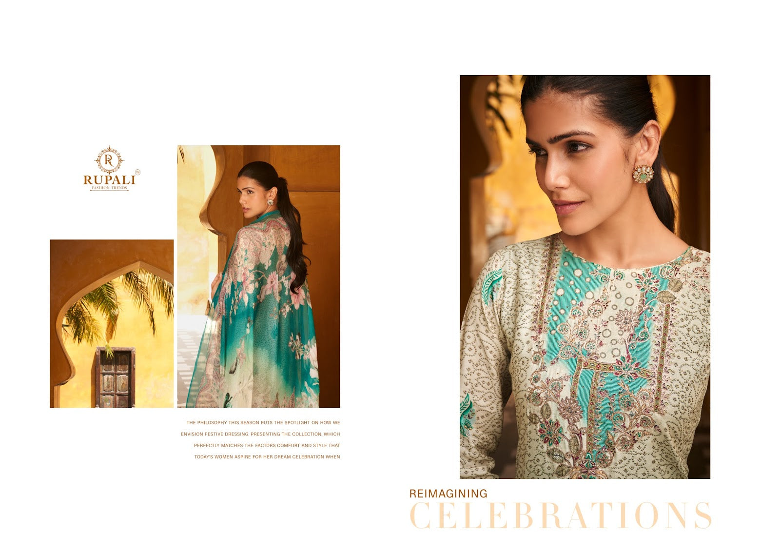 Nirvi Rupali Pure Viscose Muslin Pant Style Suits Wholesale Rate