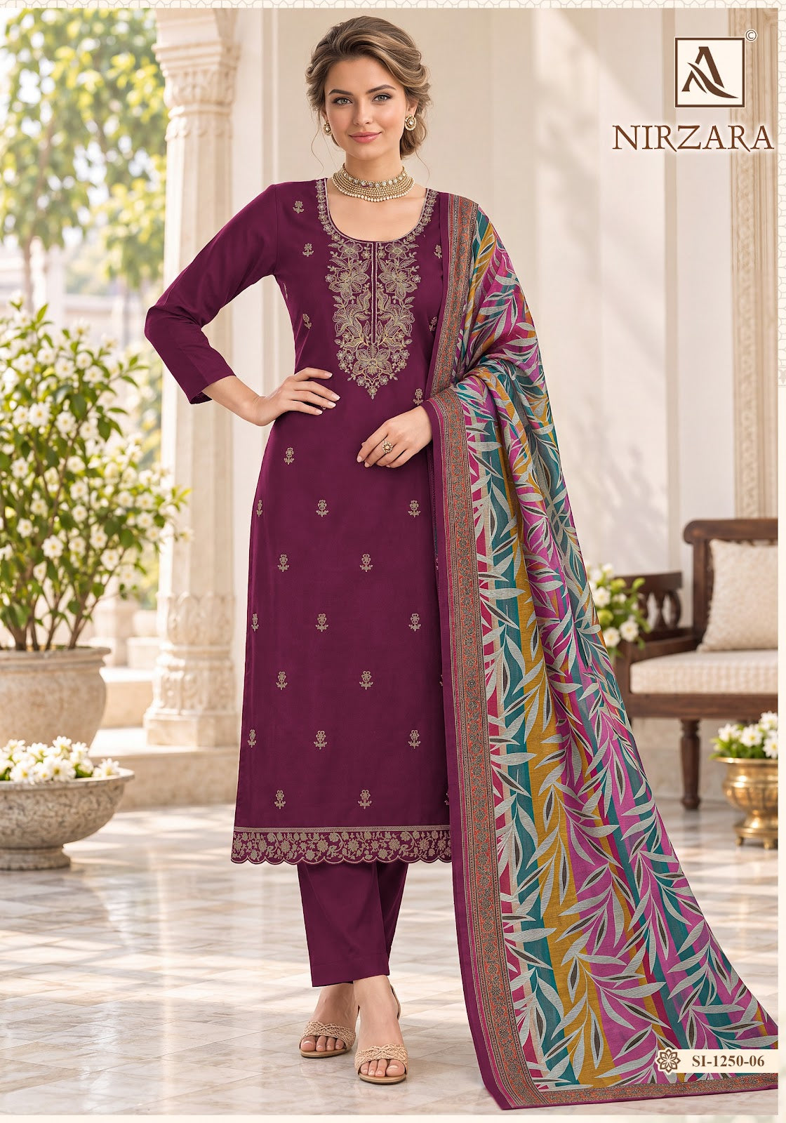 Nirzara Alok Zam Karachi Salwar Suits Exporter Ahmedabad