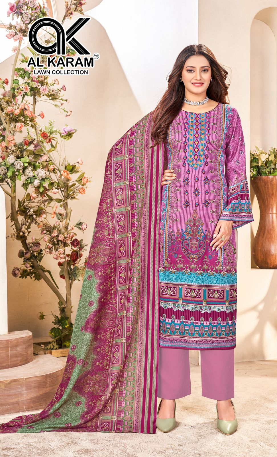 Nisa Vol 1 Al Karam Lawn Cotton Karachi Salwar Suits Wholesale Price