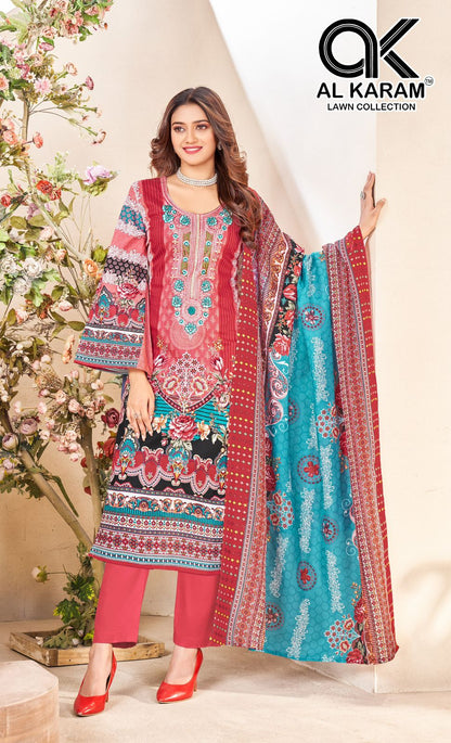 Nisa Vol 1 Al Karam Lawn Cotton Karachi Salwar Suits Wholesale Price